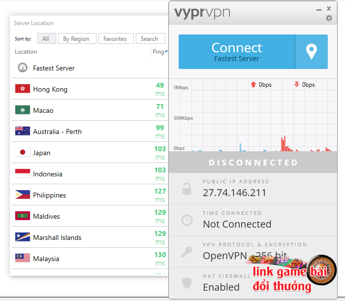 Cách fake VPN bằng VyprVPN sau đăng nhập