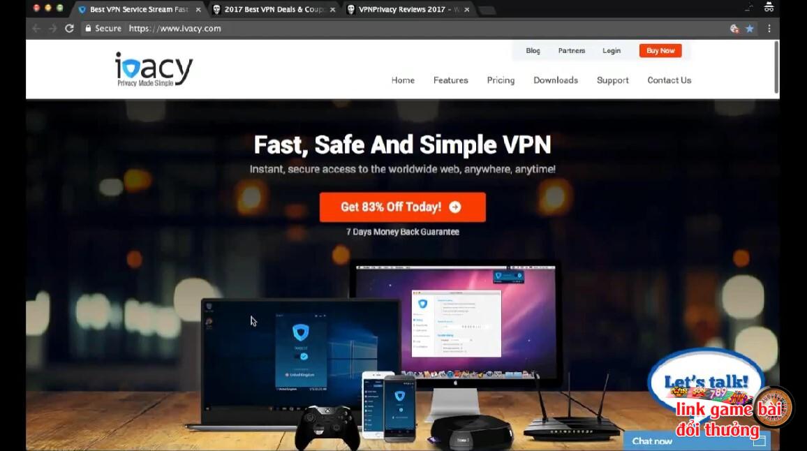 Truy cập trang chủ website IVacy VPN